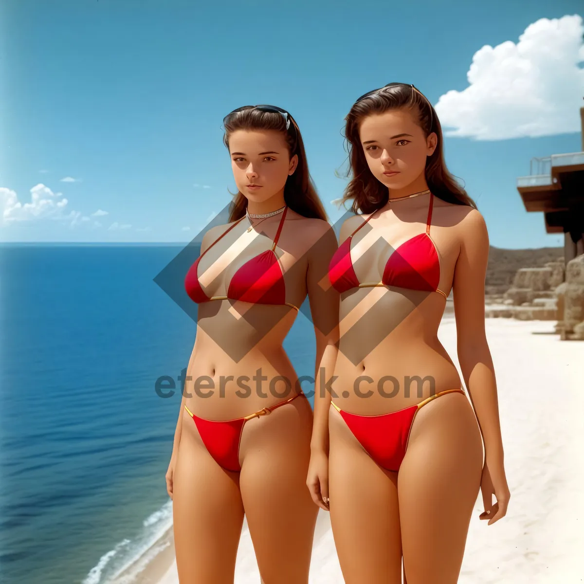 Picture of Beach Babe: Sexy Bikini Swimsuit in Tropical Paradise