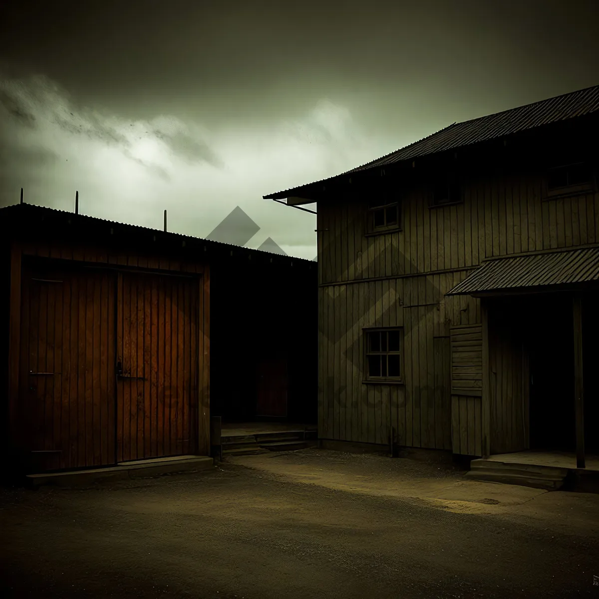 Picture of Antique Wood Warehouse Structure