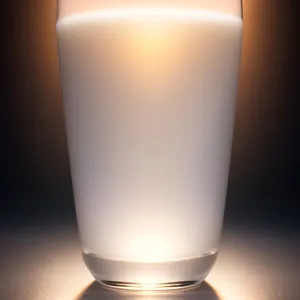 Foamy Milk in Glass Cup with Candle