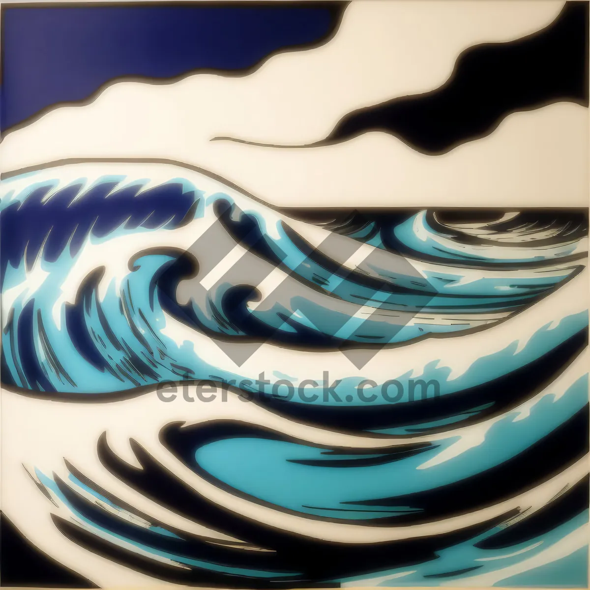 Picture of Futuristic Digital Wave Graphic Art Design