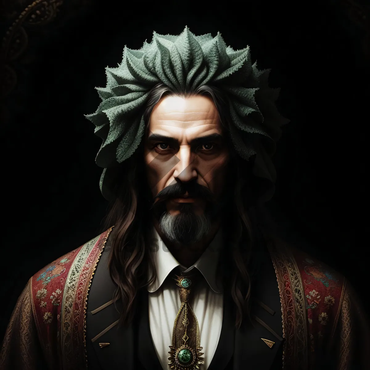 Picture of Attractive black adult model fashion portrait picture