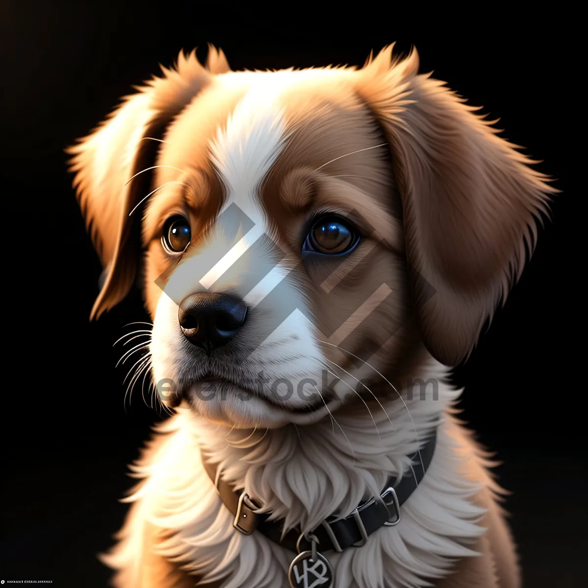 Picture of Golden Spaniel Puppy - Adorable Canine Portrait