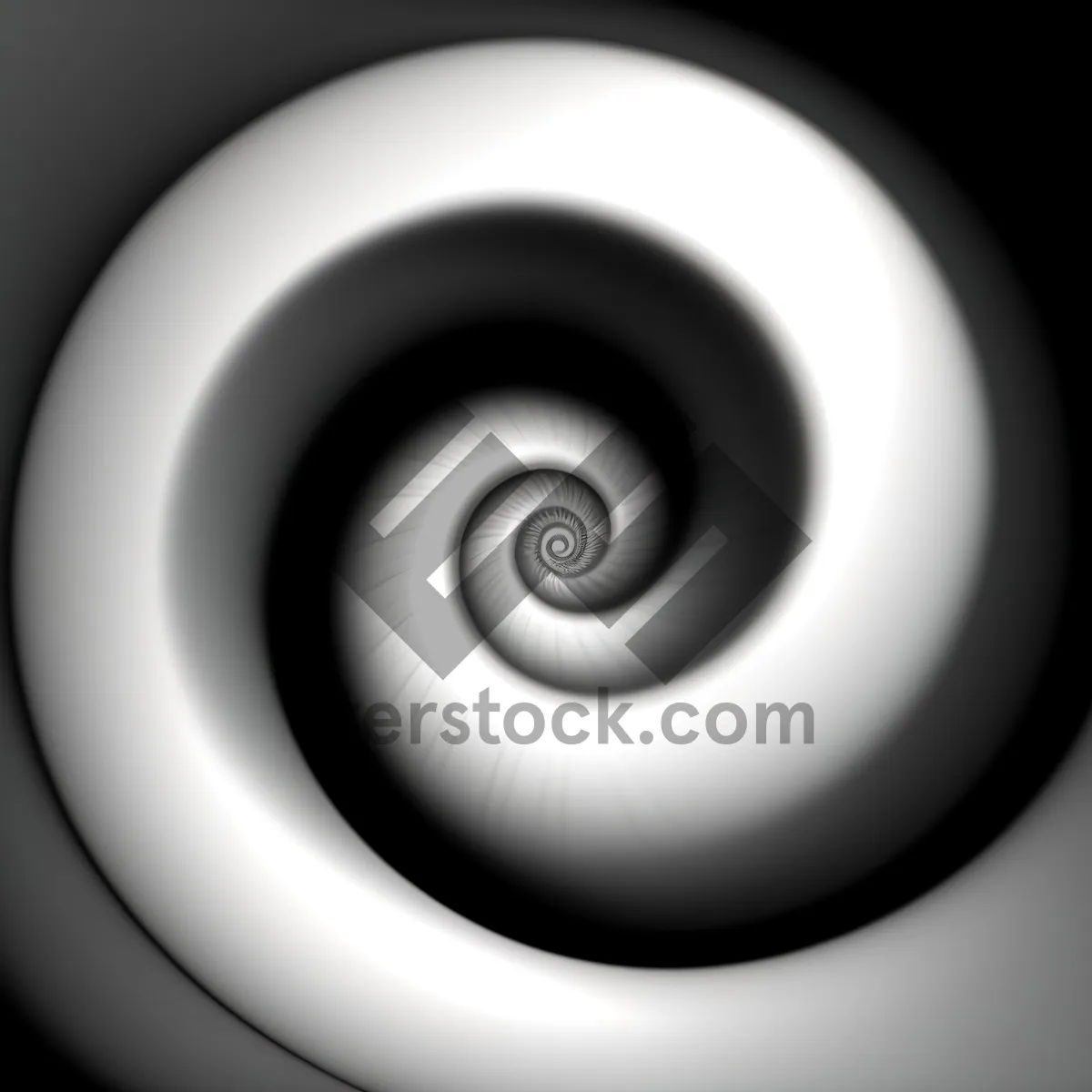 Picture of Swirling Digital Art with Shiny 3D Patterns