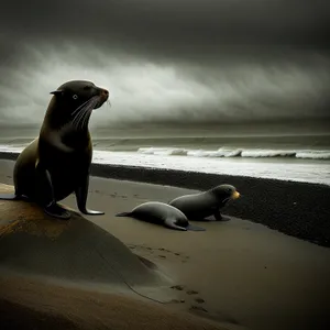 Arctic Beach Wildlife Encounter