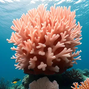 Tropical Coral Reef with Colorful Anemone Fish