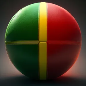 Global Sphere: Iconic 3D Glass-World Flag