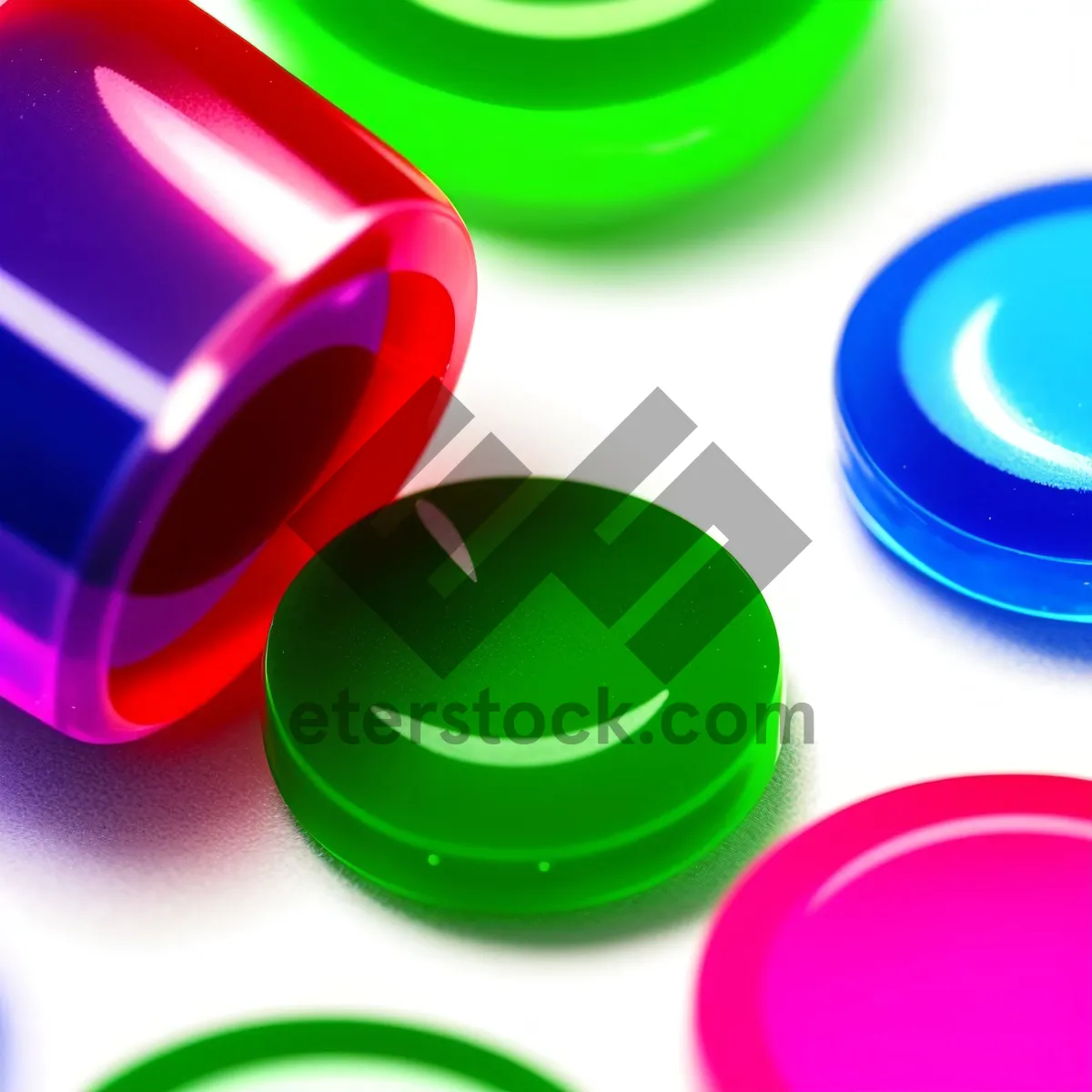 Picture of Glossy Web Button Set: Shiny Circle Plastic Icons