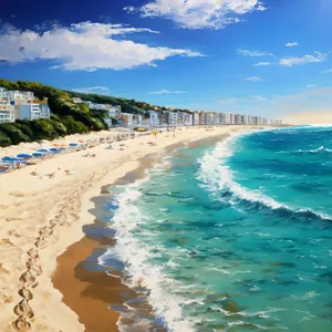 Serenity by the Shore: Coastal Paradise under Turquoise Sky