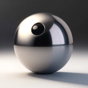 Satellite Symbol in 3D Glass Sphere