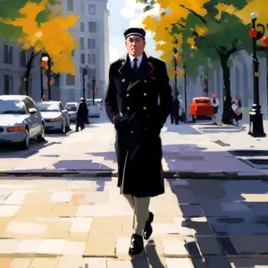 Happy successful business team meeting outside office building