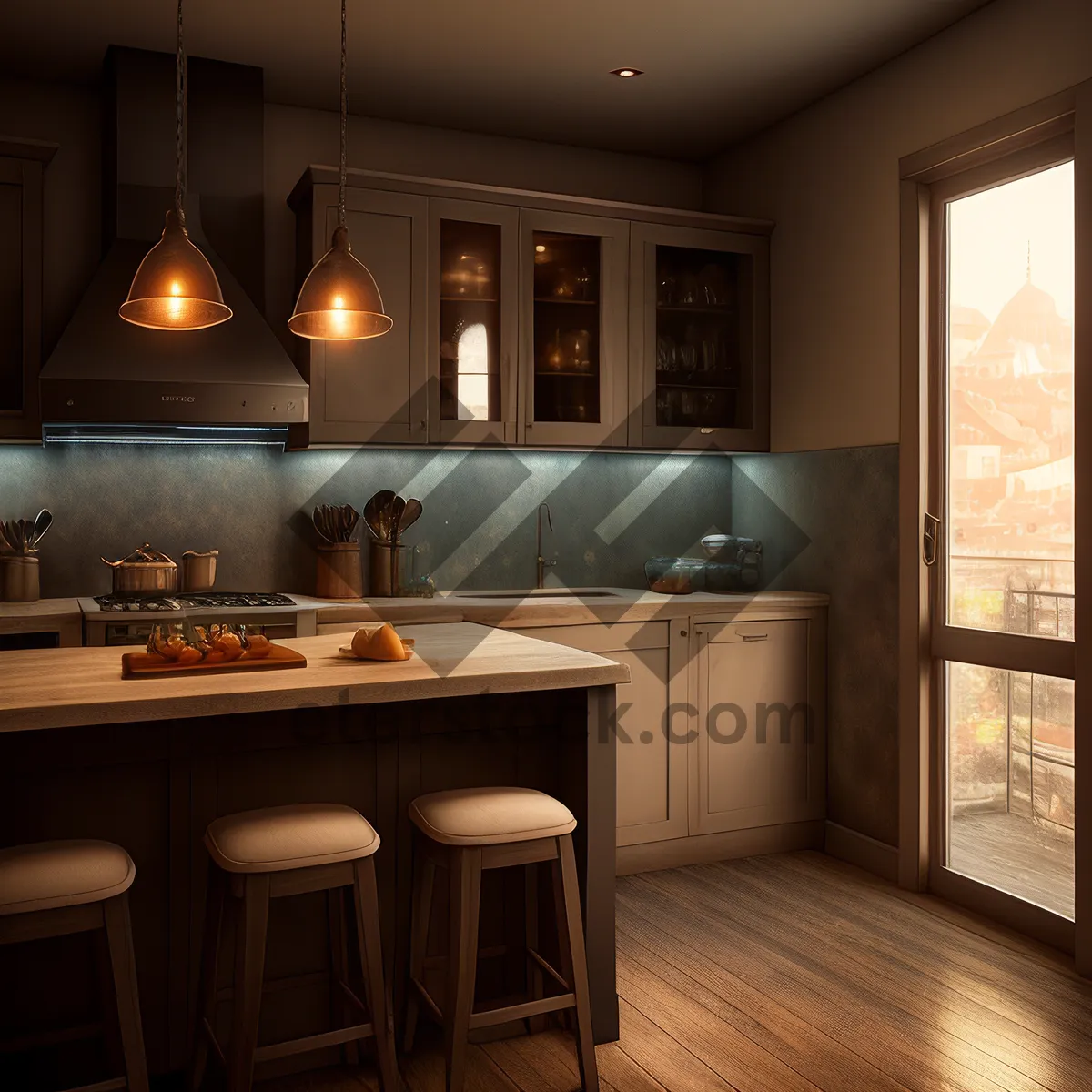 Picture of Kitchen design featuring top-notch appliances and trendy accessories