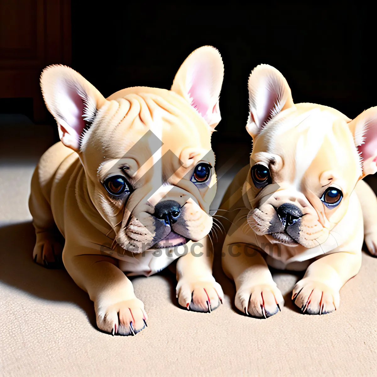 Picture of Bulldog Puppy - Adorable Wrinkled Cutie with Brown Expression