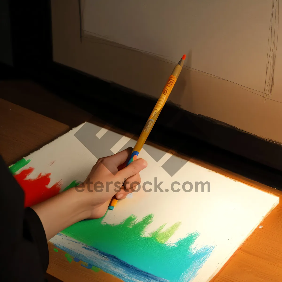 Picture of Office supplies for business education drawing