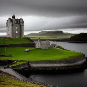 Submersible Palace overlooking Historic Fortress and Lake