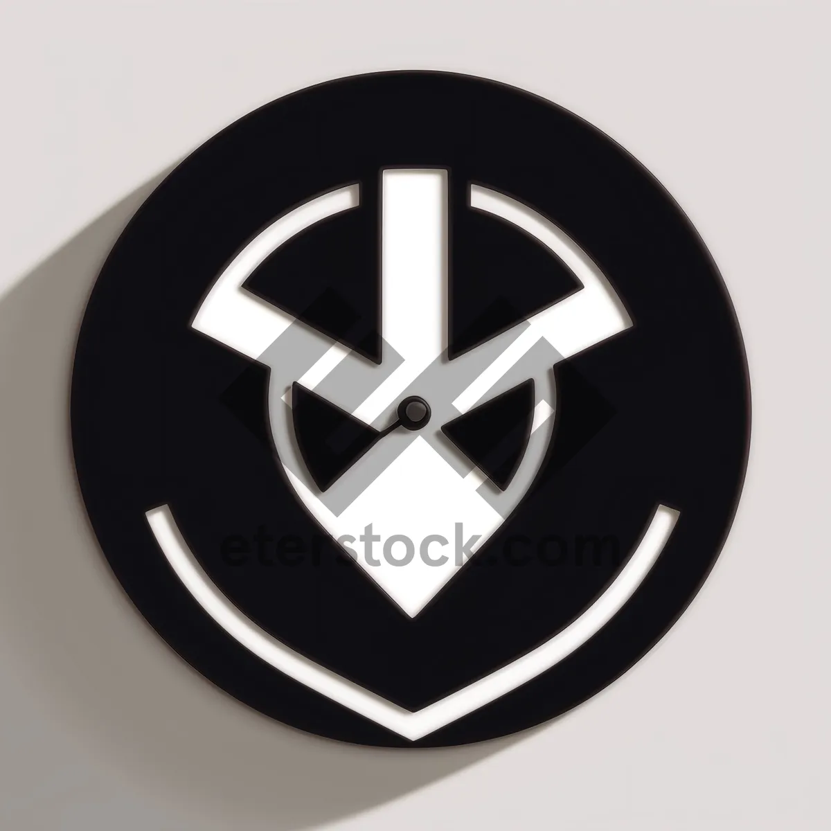 Picture of Shiny Black 3D Danger Sign Button