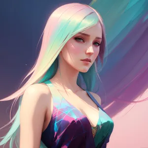 Blond Beauty: Sensual and Smiling Cover Girl Model
