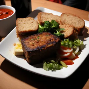 Gourmet Grilled Sirloin Steak with Roasted Vegetables