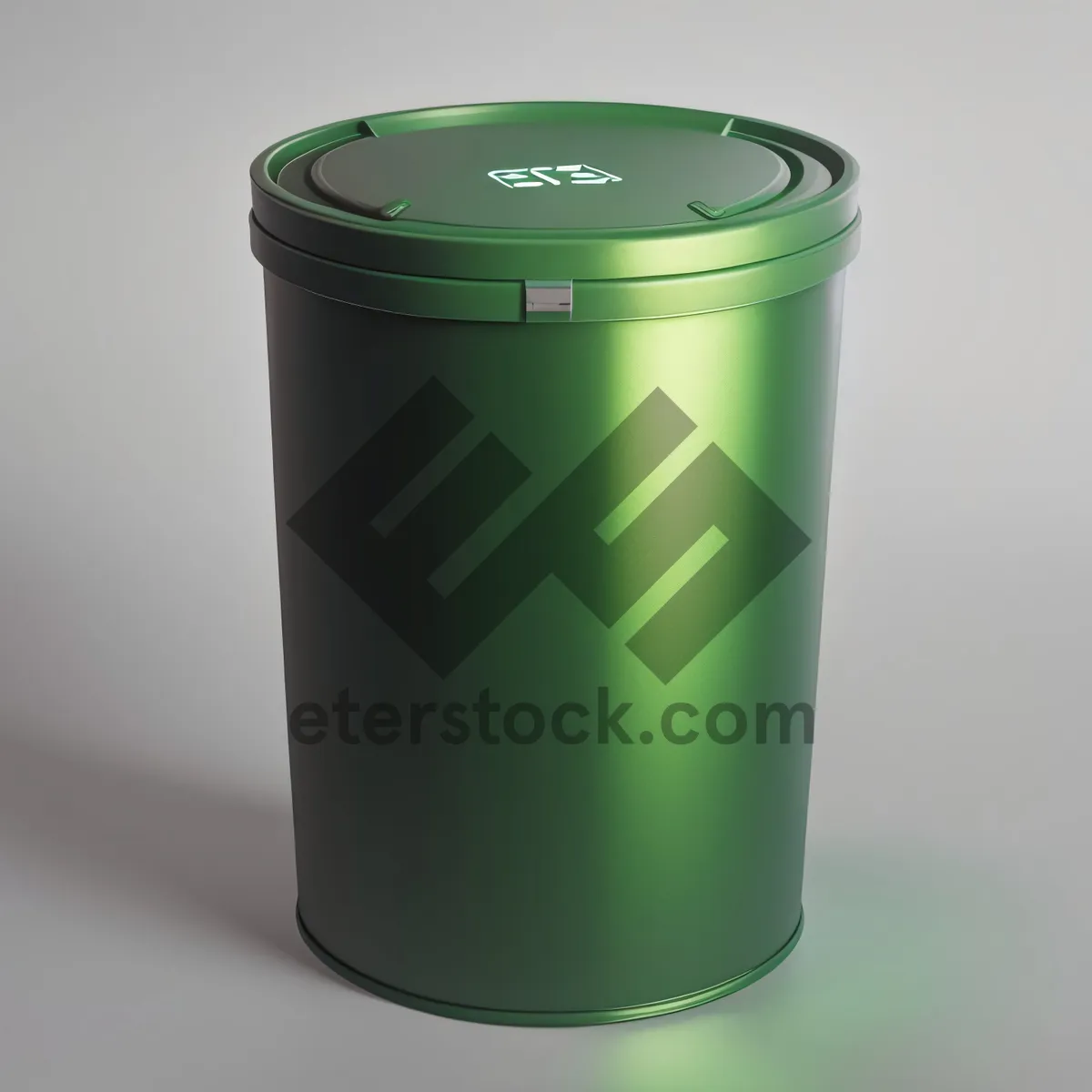 Picture of Empty Plastic Garbage Can Ashcan Container