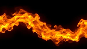 Fierce Flames: Abstract Art Design in Orange and Yellow