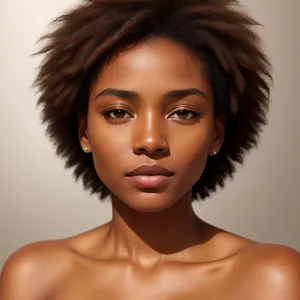 Elegant Afro Model with Attractive Beauty