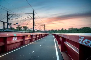 Scenic Skyline Drive: Cloudy Sky and Urban Bridge