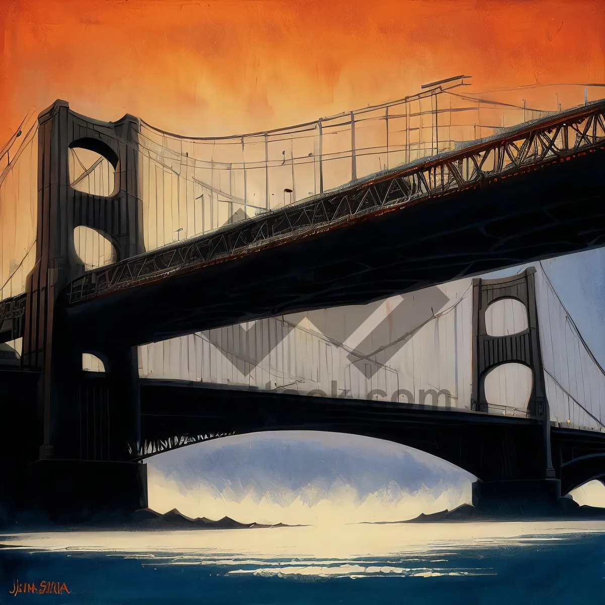 Picture of Glorious Golden Gate Bridge at Sunset