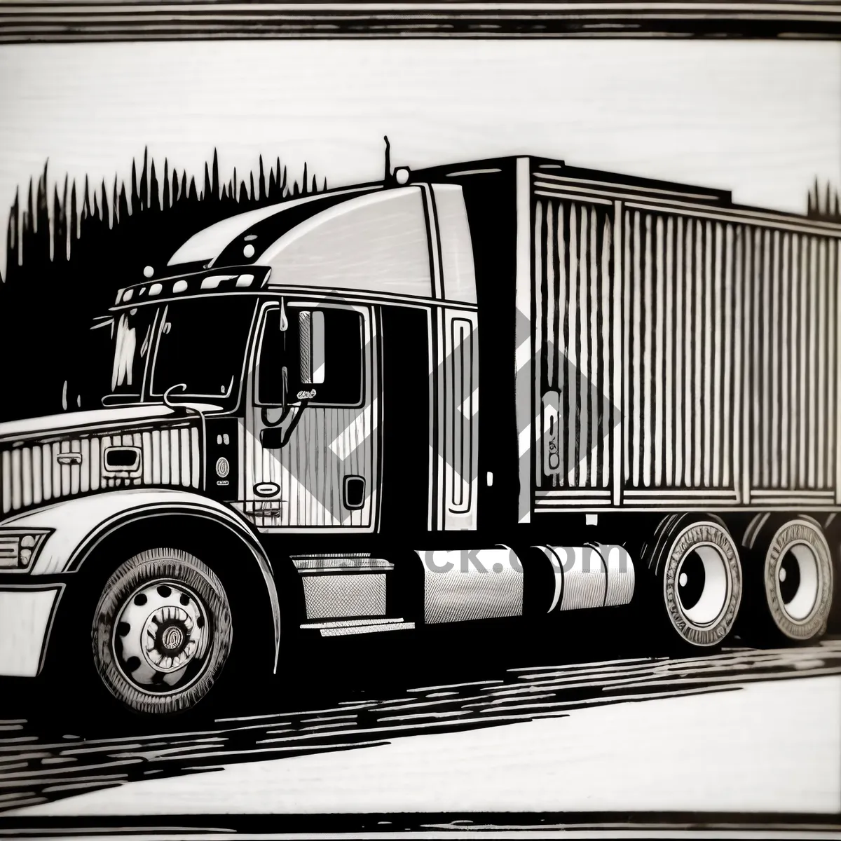 Picture of Highway Haul: Fast Freight Truck in Motion