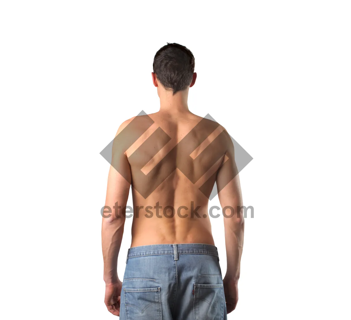 Picture of Fit and Strong Male Model Posing in Studio