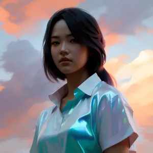 Smiling businesswoman portrait of attractive professional lady