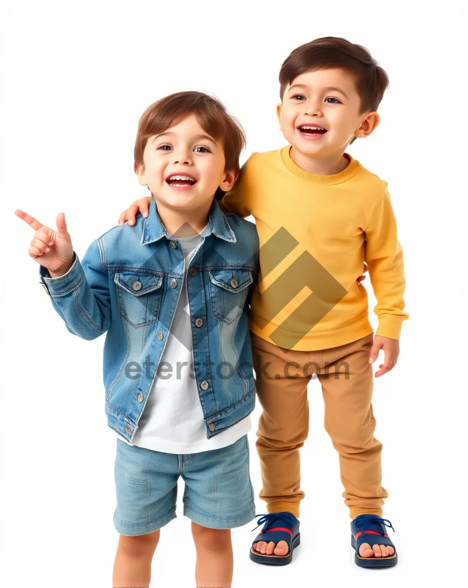 Picture of Happy family portrait with children and parents smiling.