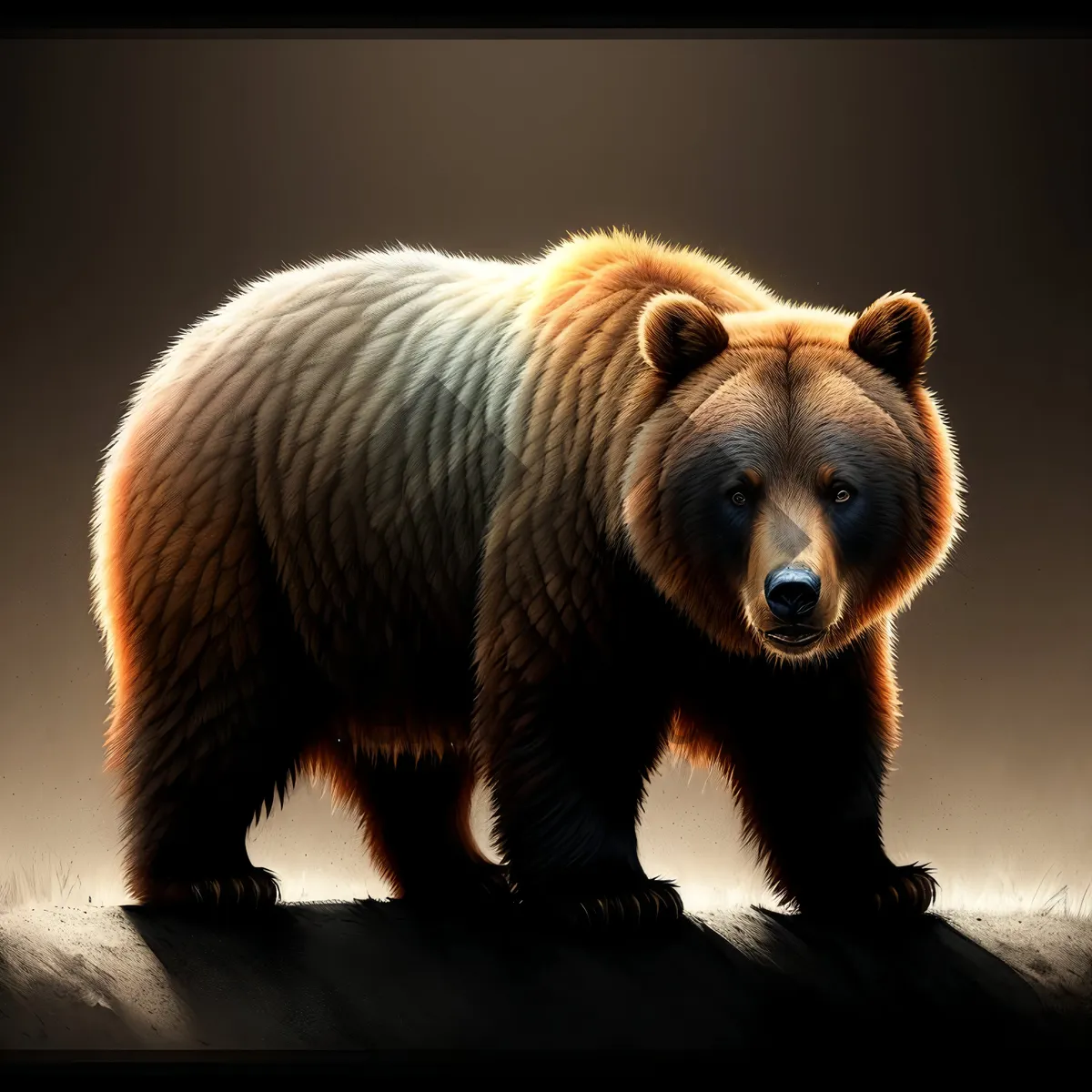 Picture of Brown Bear Roaming in the Wild