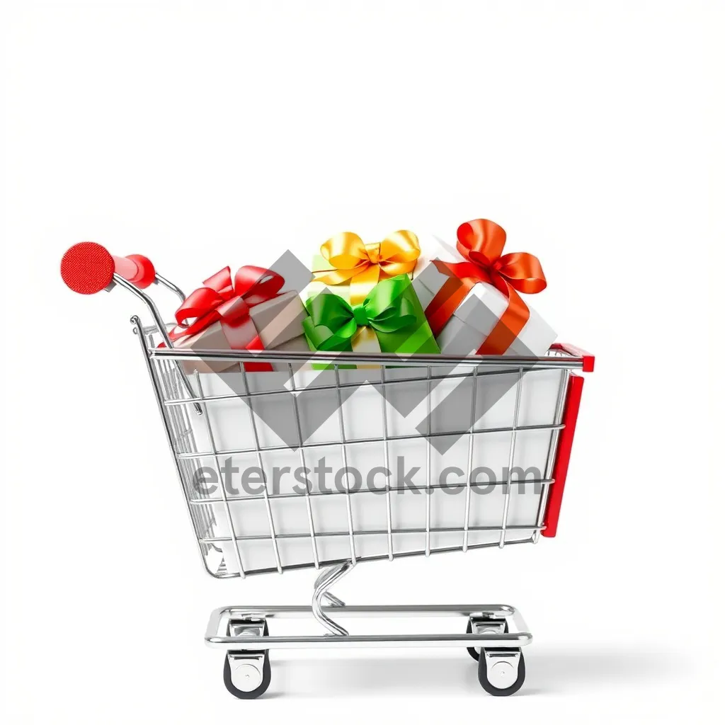 Picture of 3D Shopping Cart with Wheel Container