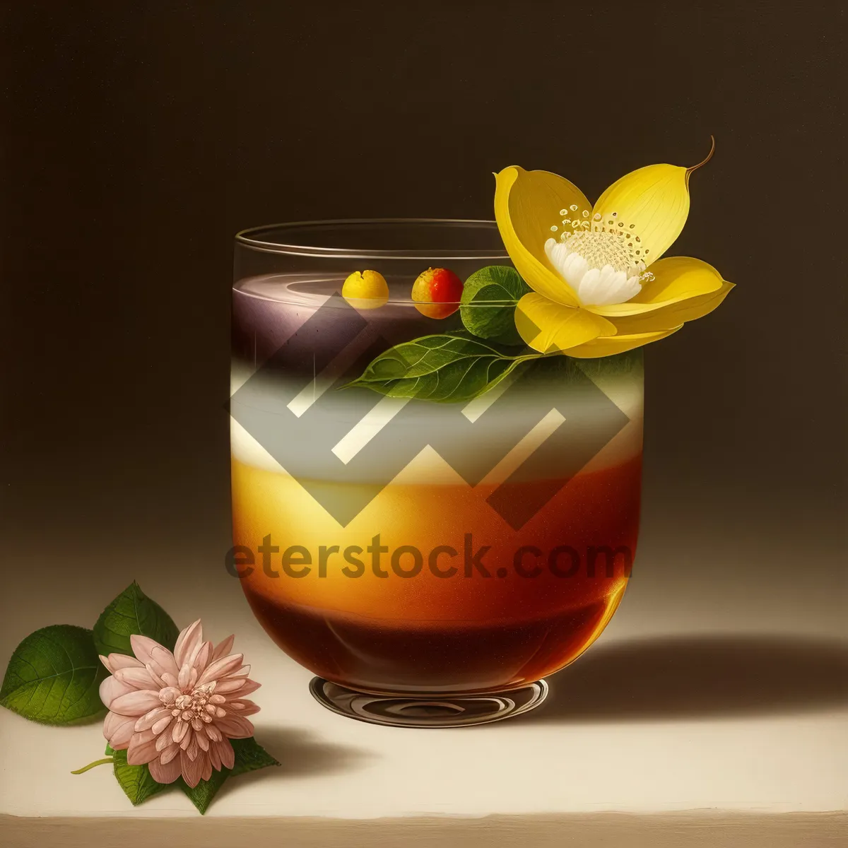 Picture of Refreshing Citrus Herbal Tea in Glass