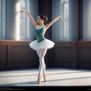 Elegant Ballet Lady Performing Graceful Dance Moves.