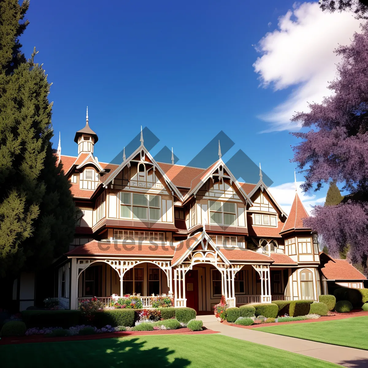 Picture of Enchanting Historic Palace surrounded by Lush Greenery