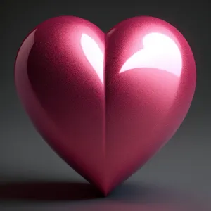 Vibrant Heart Glass Icon: Symbol of Love and Romance