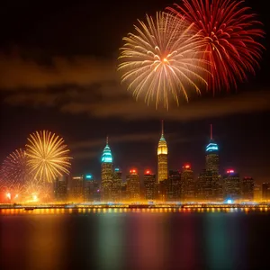 Sparkling Night Fireworks Display