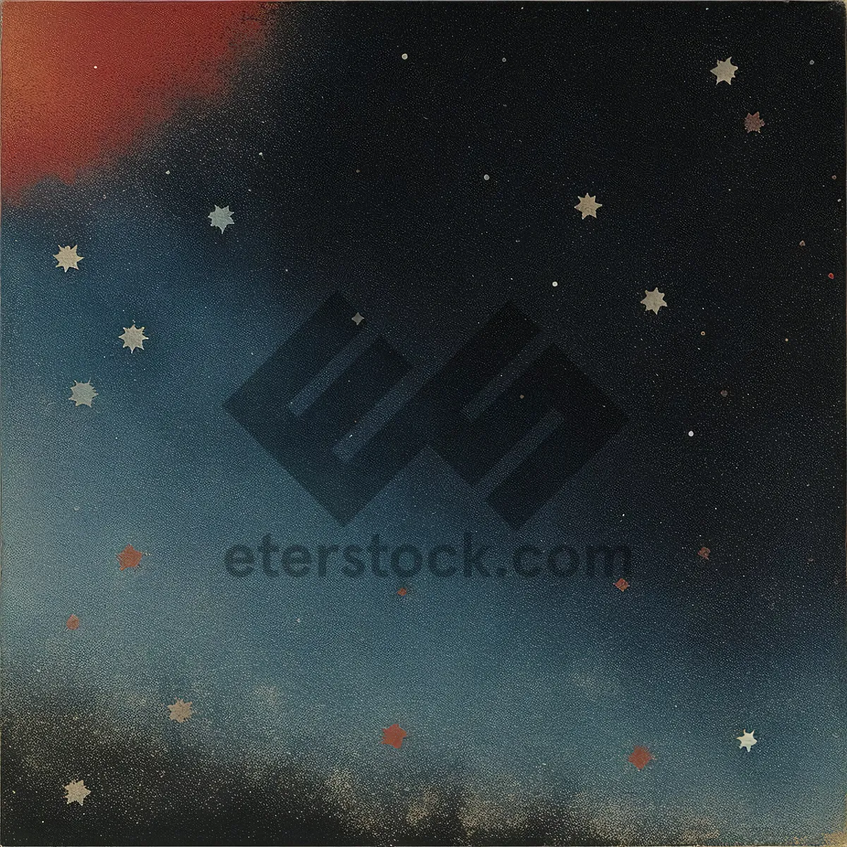 Picture of Starry Night Sky Reflection in Water