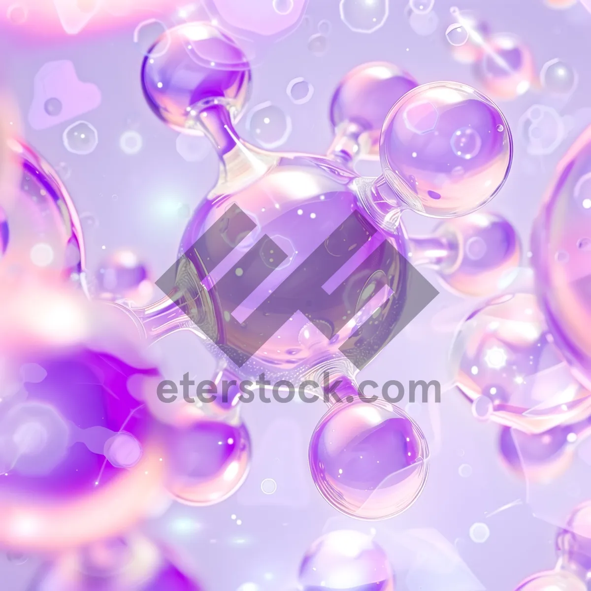 Picture of Graphic Light Design Wallpaper in Pink Purple