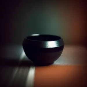 Japanese Black Egg Cup in Bowl