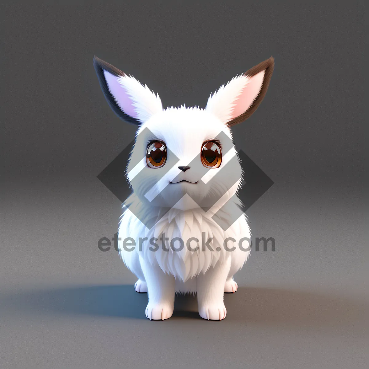 Picture of Fluffy Bunny Ears with Cute Furry Face