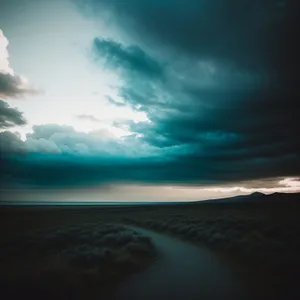 Golden Horizon: Tranquil Sunset on Summer Beach