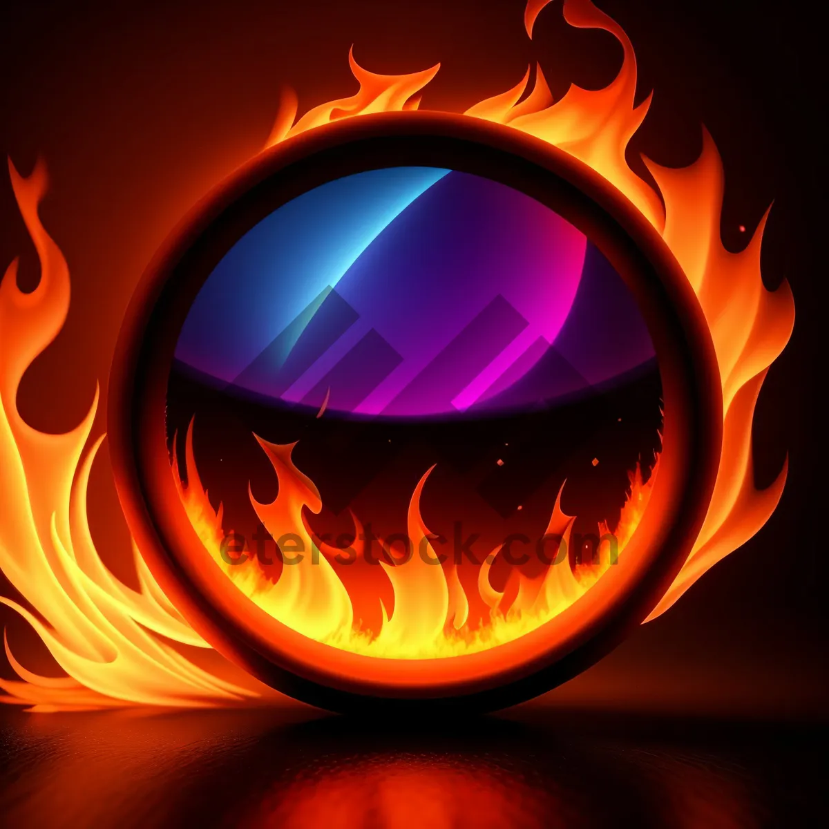 Picture of Blazing Heat: A Vibrant Icon of Shiny Orange Design