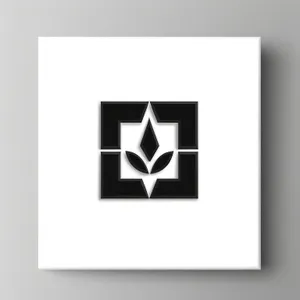 Empty Heraldic Paper Icon in 3D Frame