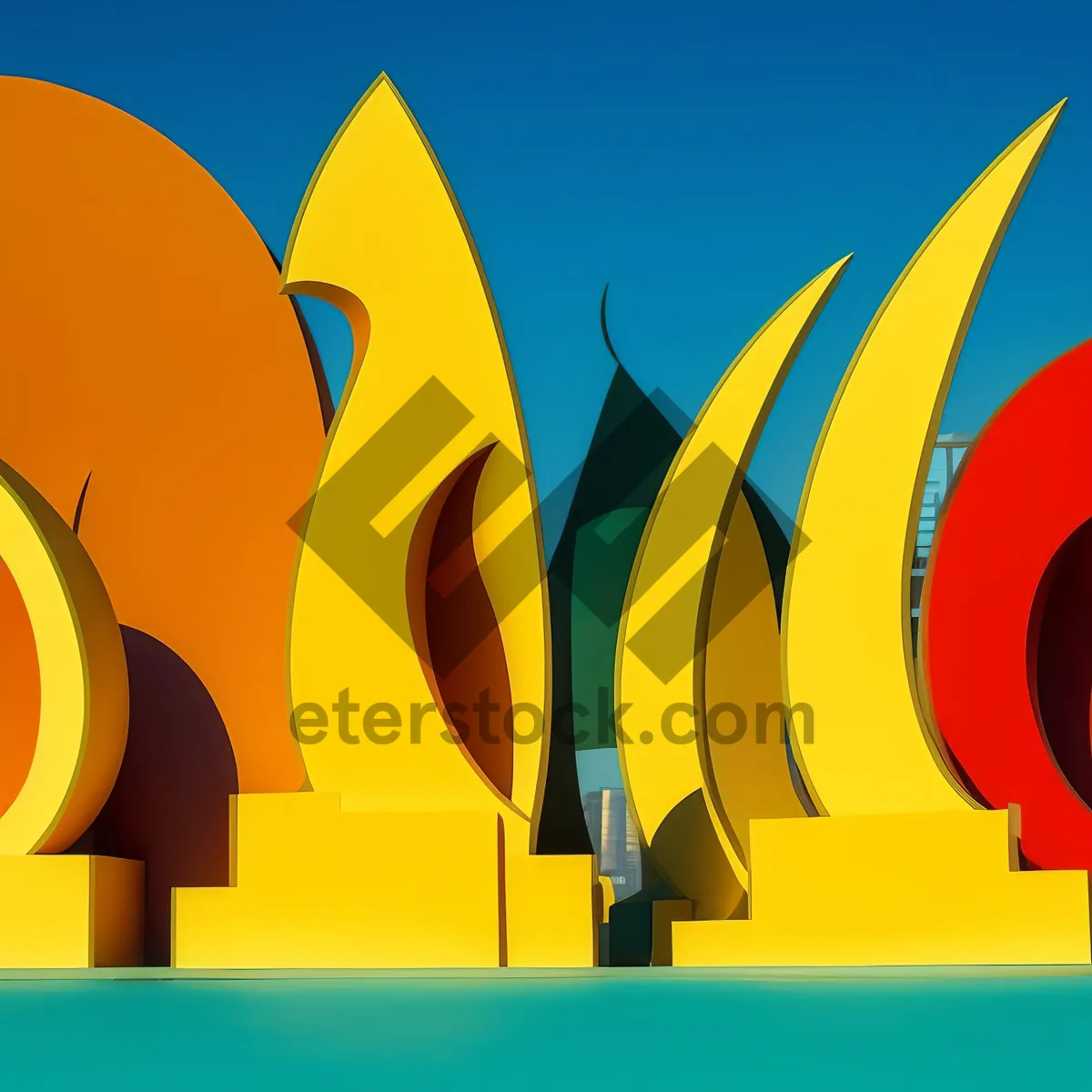 Picture of 3D arrow design icon symbol sign