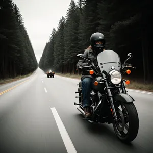 Speedy Motorbike on Expressway - Racing Action