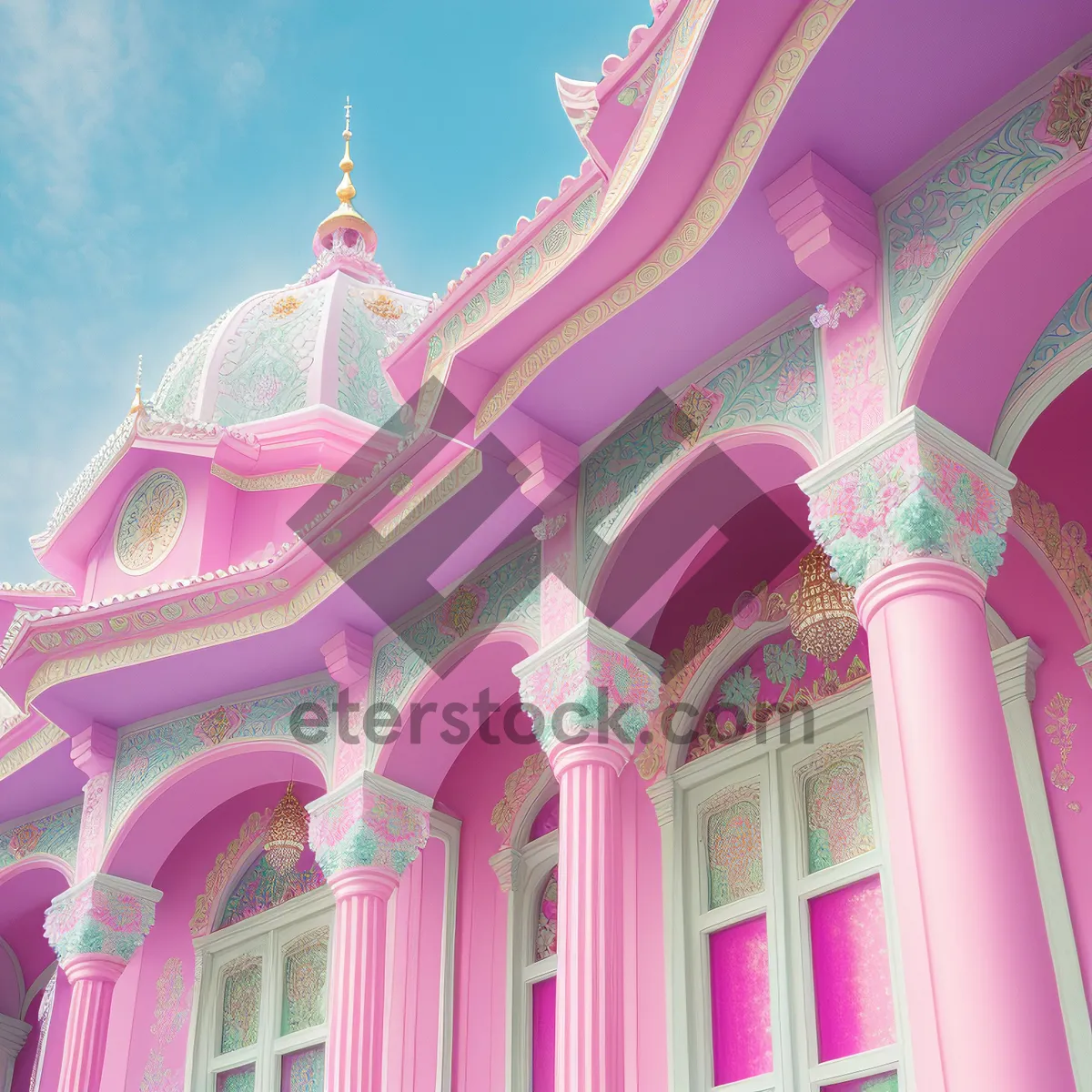 Picture of Historical Orthodox Cathedral with Golden Dome.