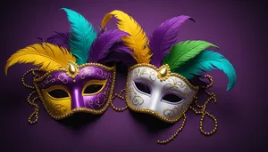 Golden Venetian Mask for Mysterious Masquerade Party