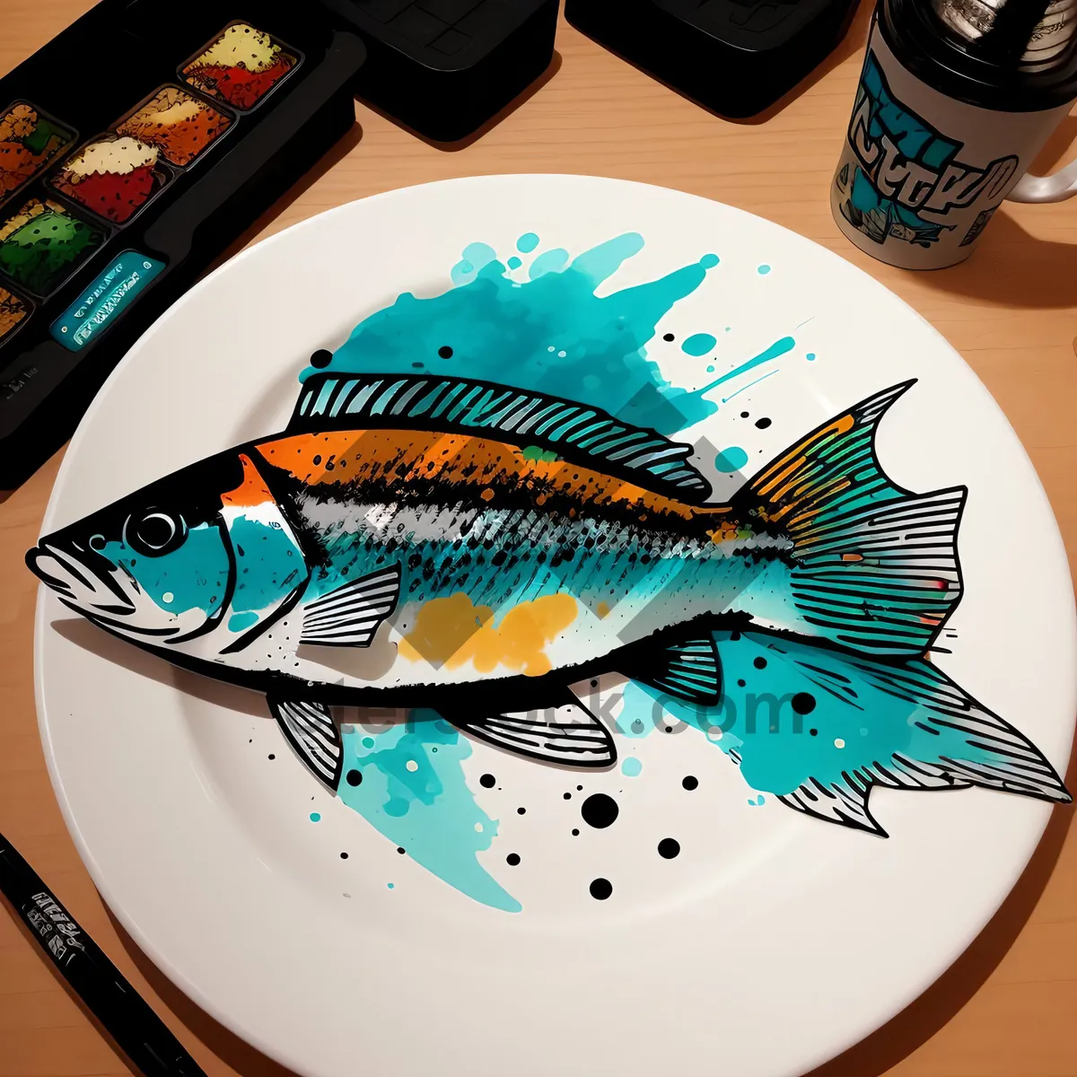 Picture of Gourmet Dinner Plate at a Restaurant