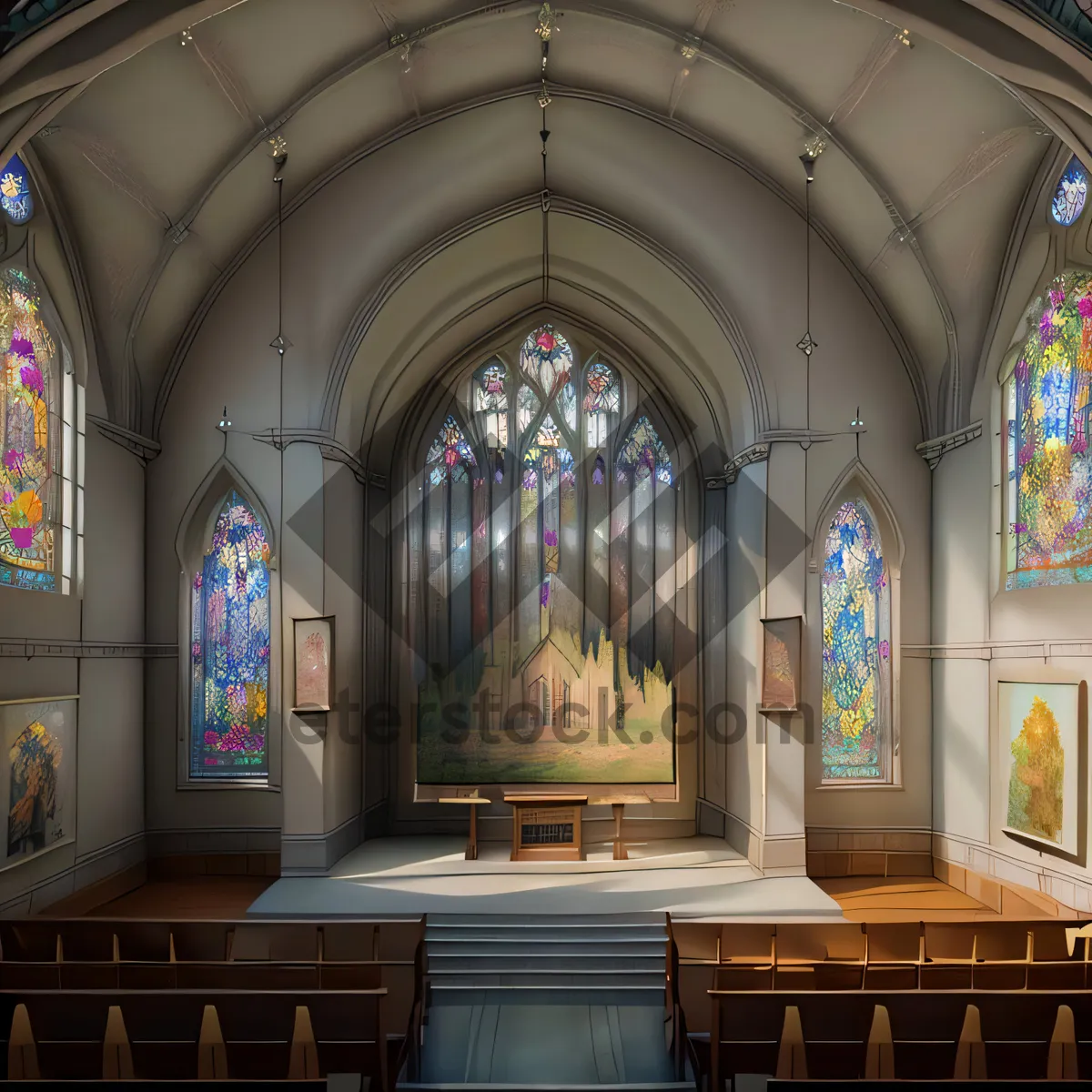 Picture of Grandeur of Sacred Stones: Historic Cathedral Altar